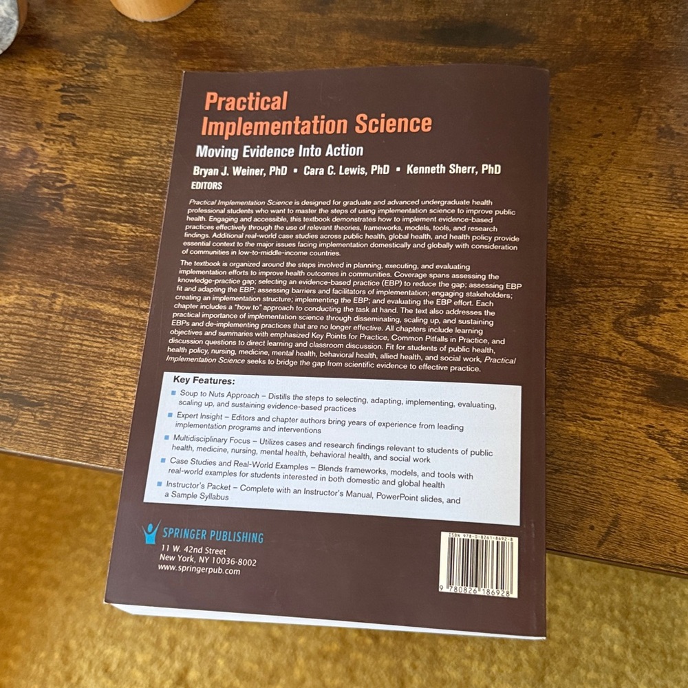 Practical Implementation Science textBook - Picture 3 of 3